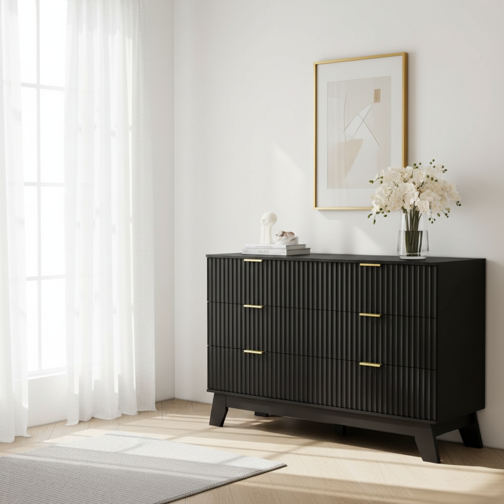 Dresser near window with natural light