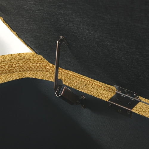 Linen Fabric Upholstered Bench with Large Storage