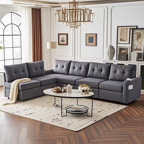 Velvet Modular Combination Sofa With Storage