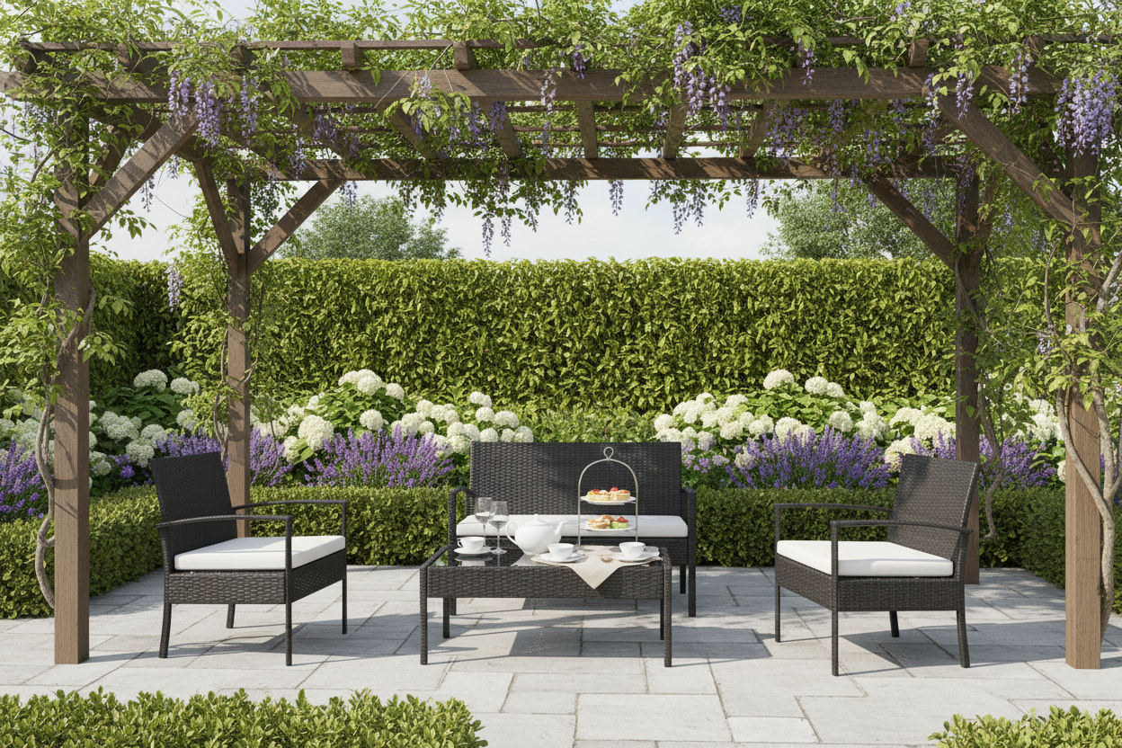 Elegant garden setting