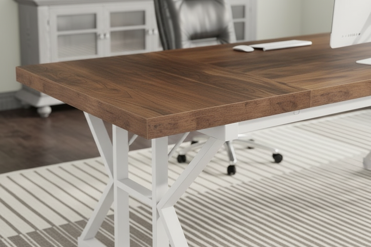 Executive Desk - Wood and Frame Detail