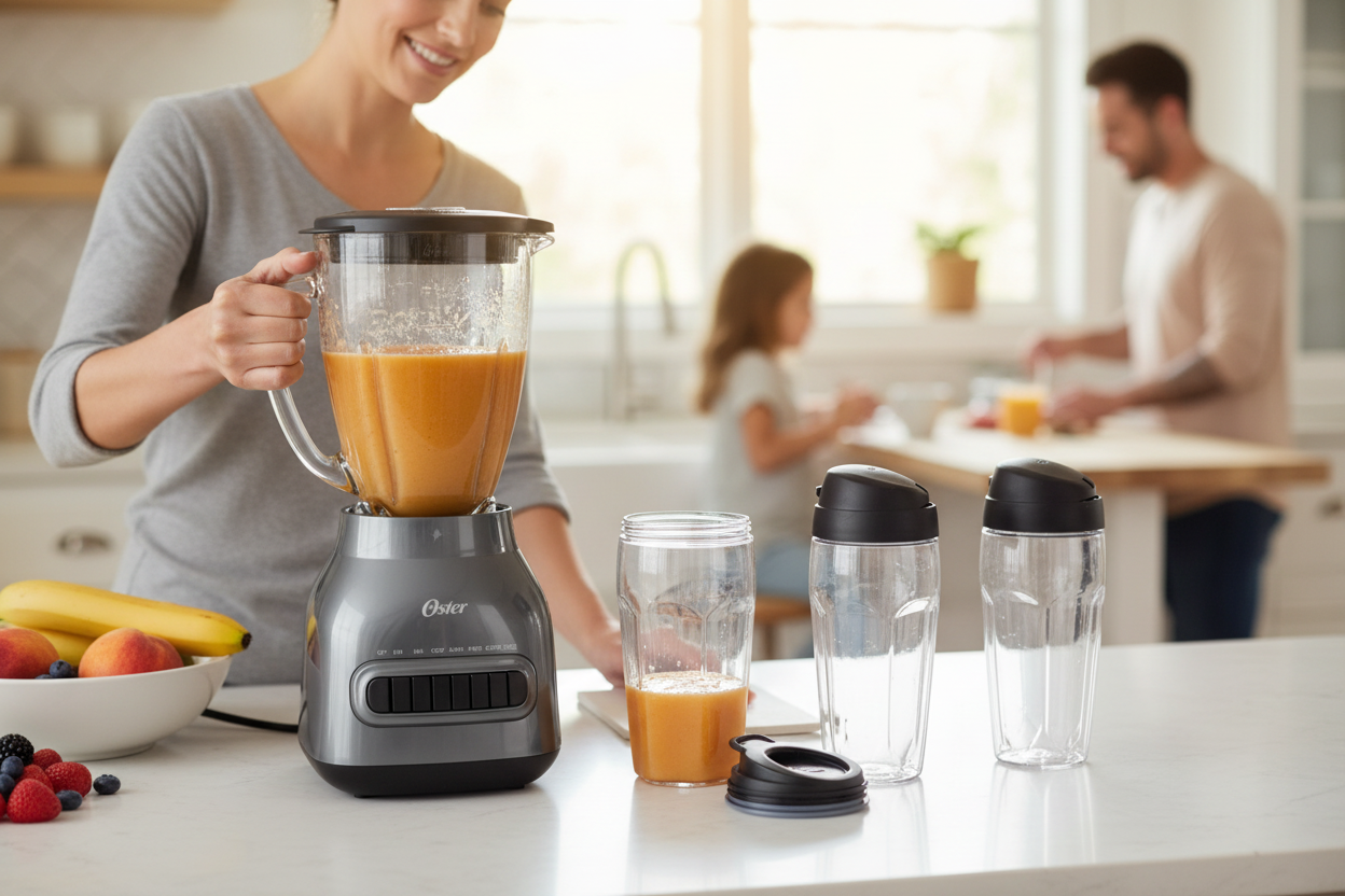 Family kitchen scene