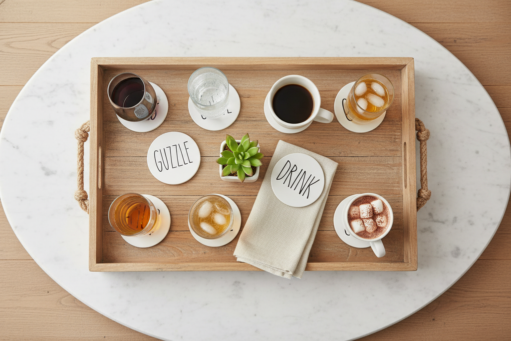 Flat lay of complete set