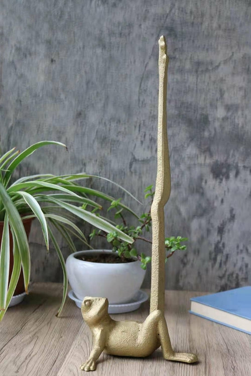 Gold Frog Paper Towel Holder