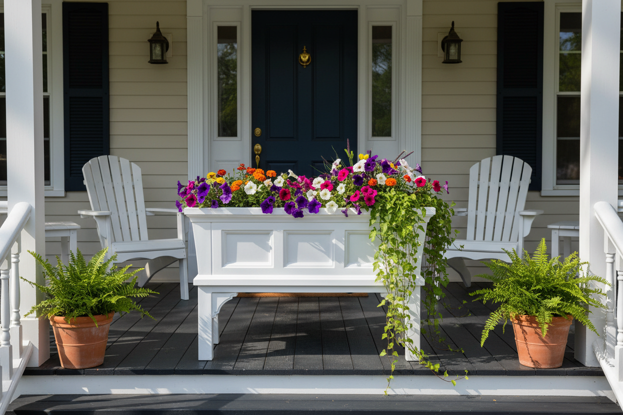 Front Porch Flower Display