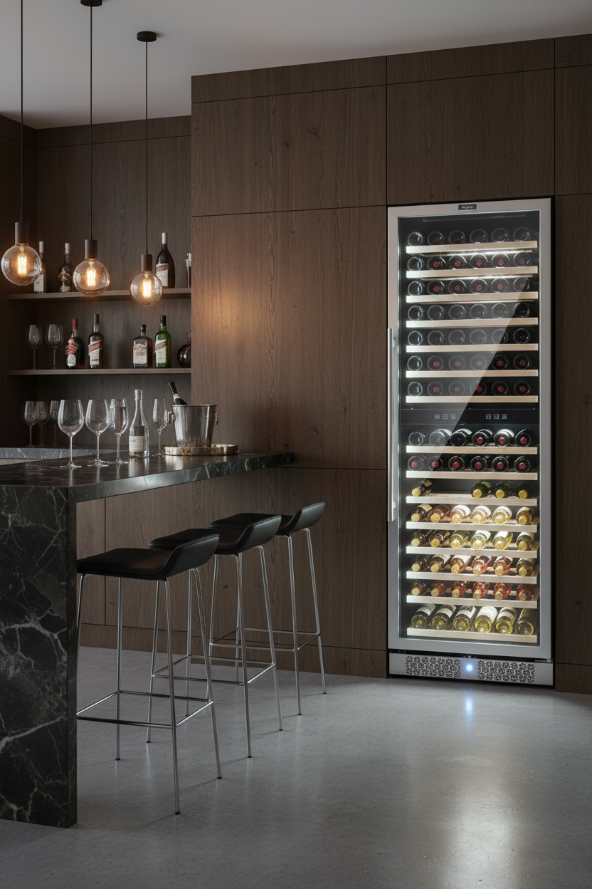 Home bar with LED lighting