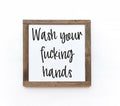 Wash Your Hands Bathroom Wood Signs