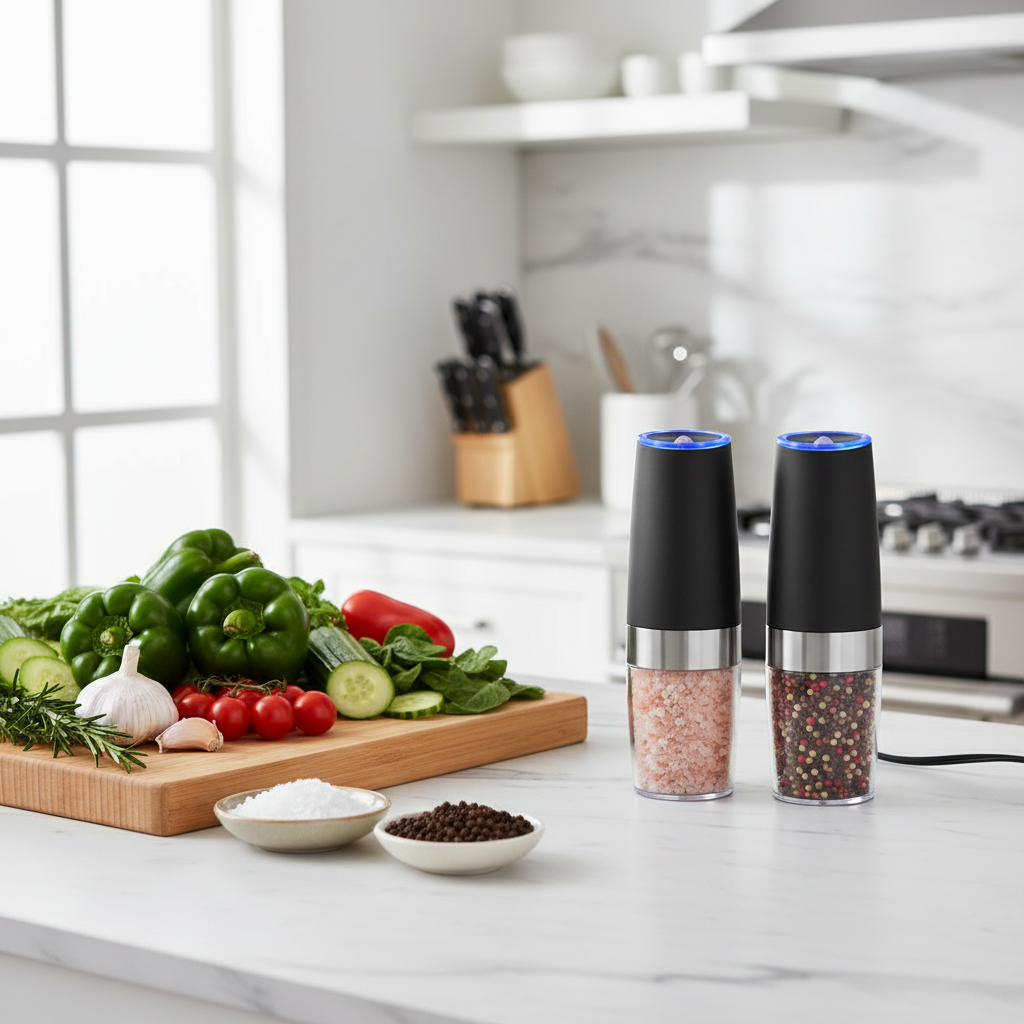 Kitchen counter with ingredients