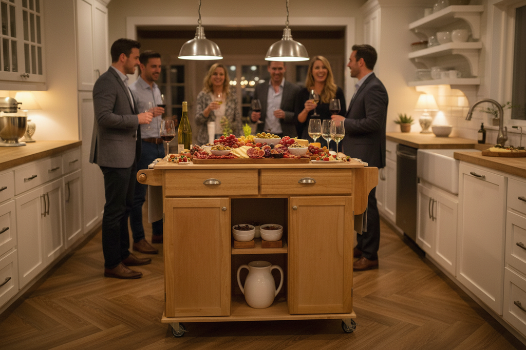 Kitchen Island Cart - Entertaining