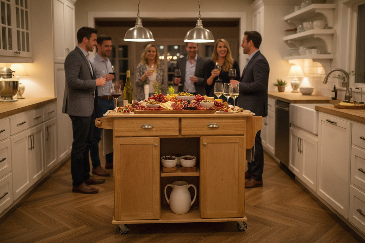 Kitchen Island Cart - Entertaining