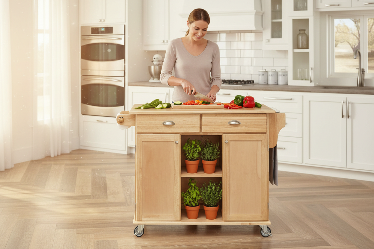 Kitchen Island Cart - Meal Prep