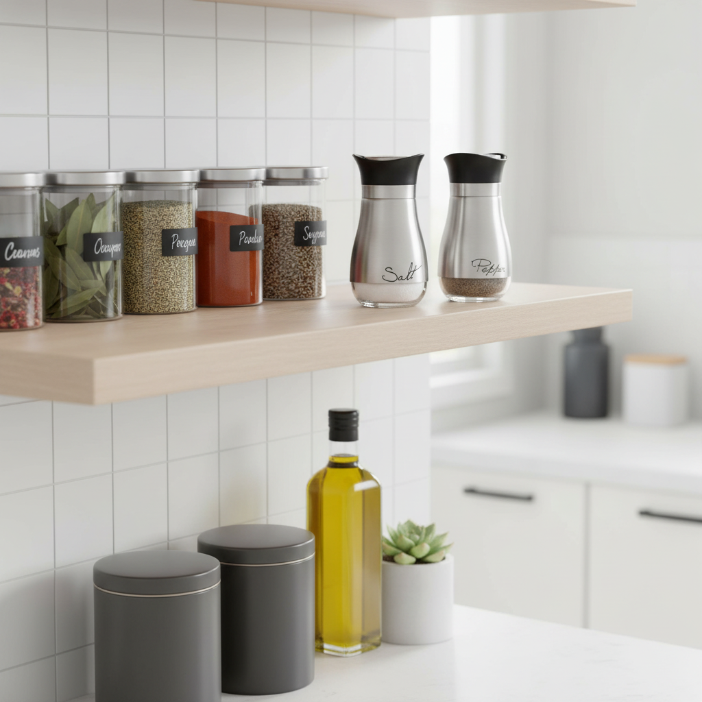 Kitchen shelf display