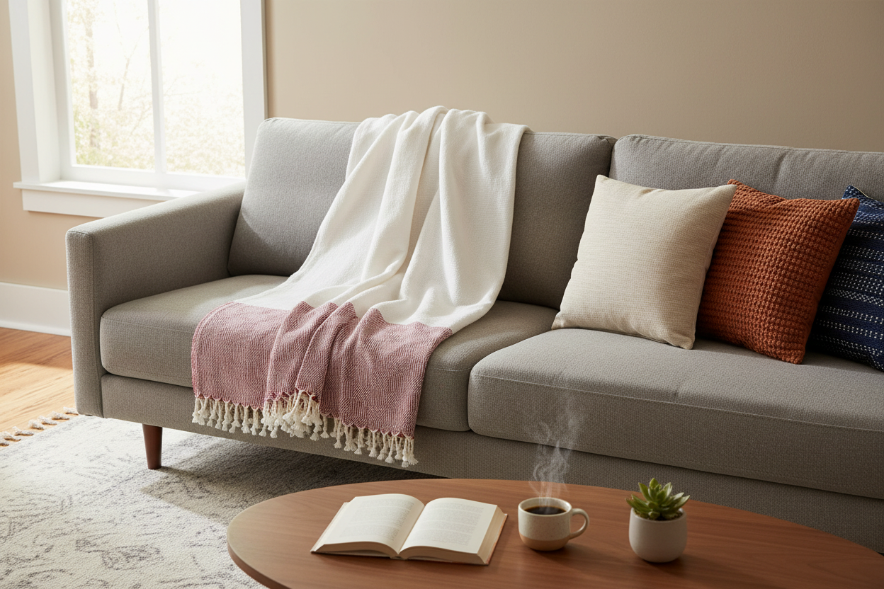 Living Room Sofa Drape