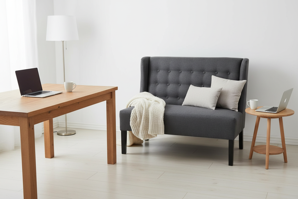 Loveseat in modern home office