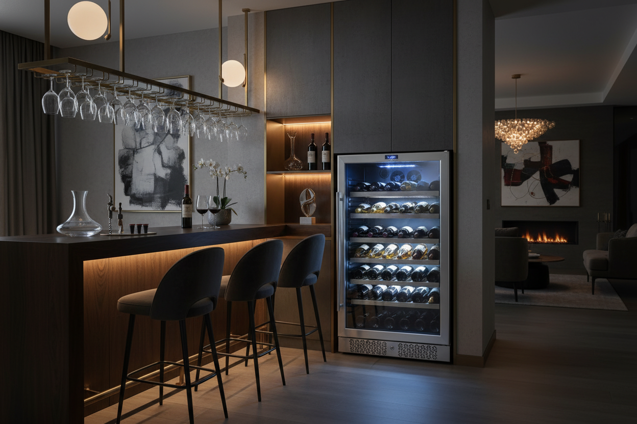 Luxury home bar setup