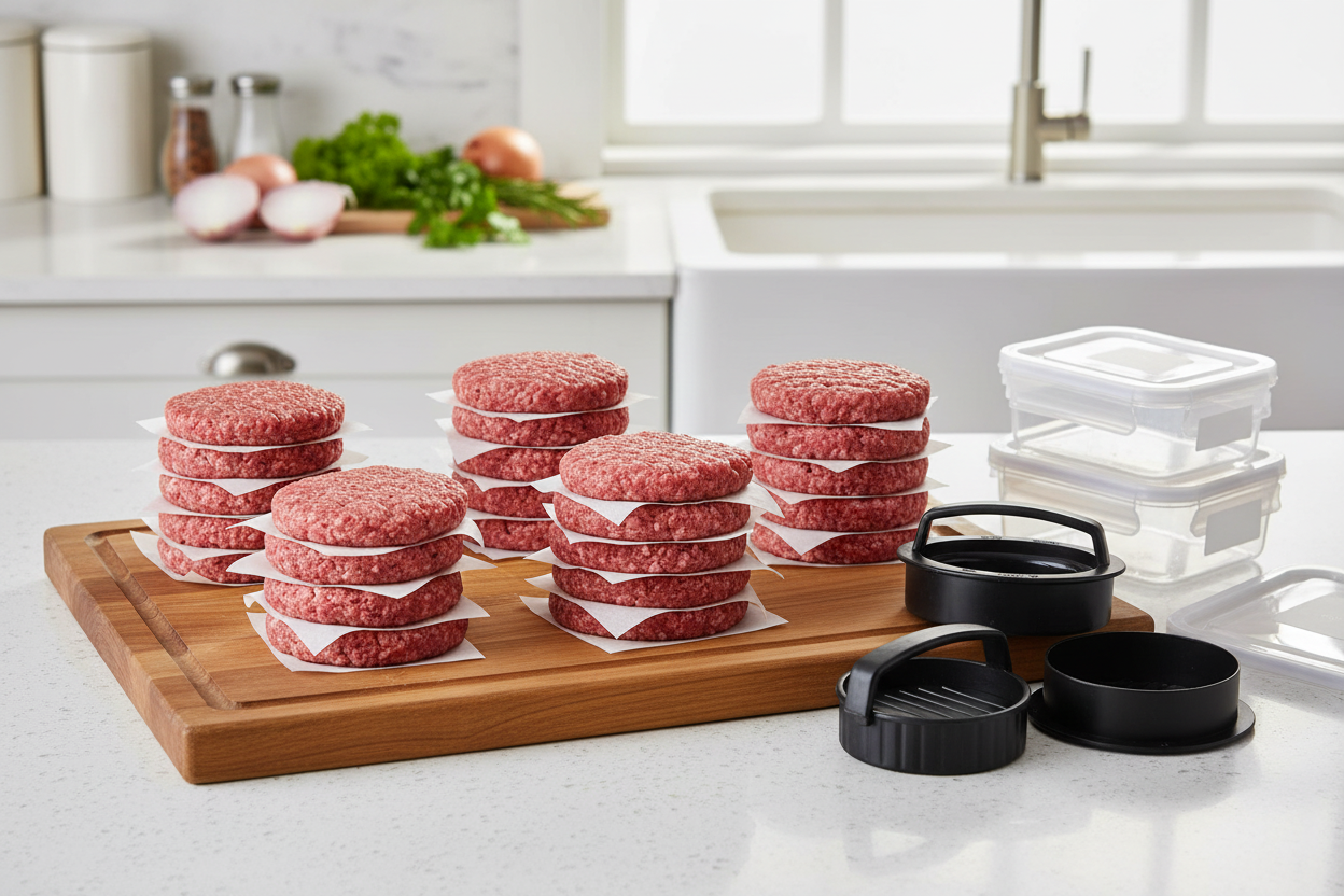 Meal prep batch cooking scene