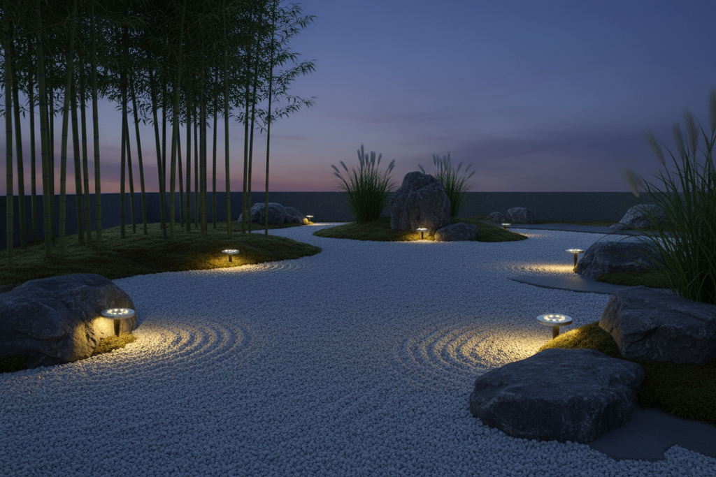Minimalist garden lighting