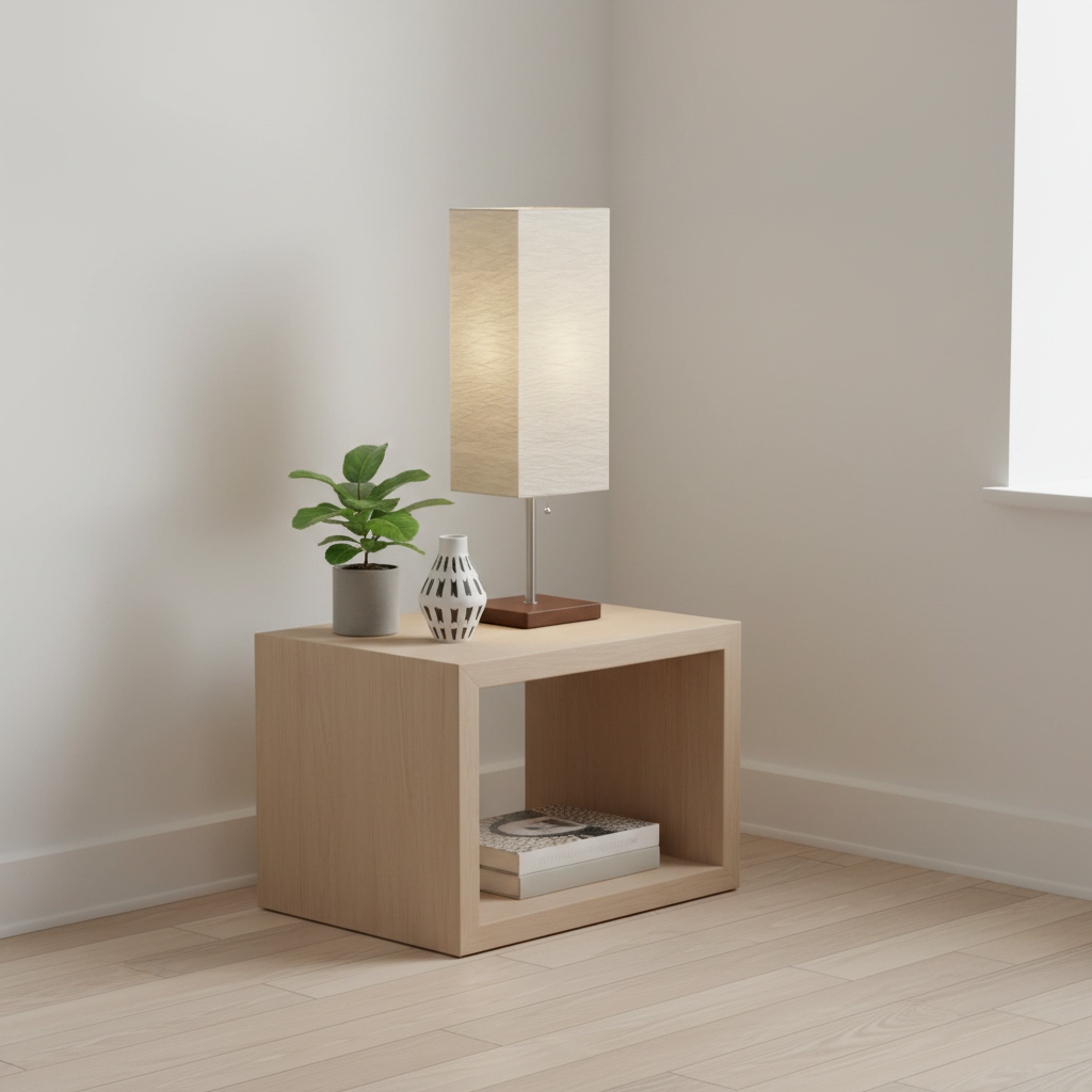 Modern lamp in minimalist setting