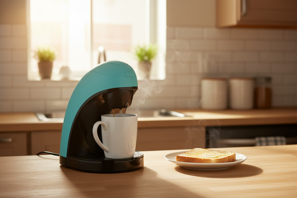 Morning kitchen counter scene