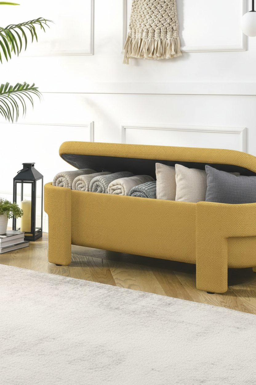 Open storage compartment view