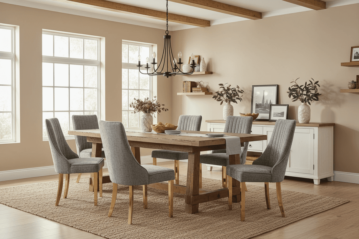 Rayon Cloth Chenille Dining Chairs