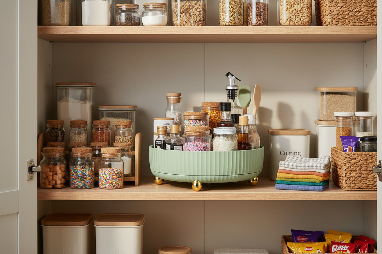 Pantry cabinet organization