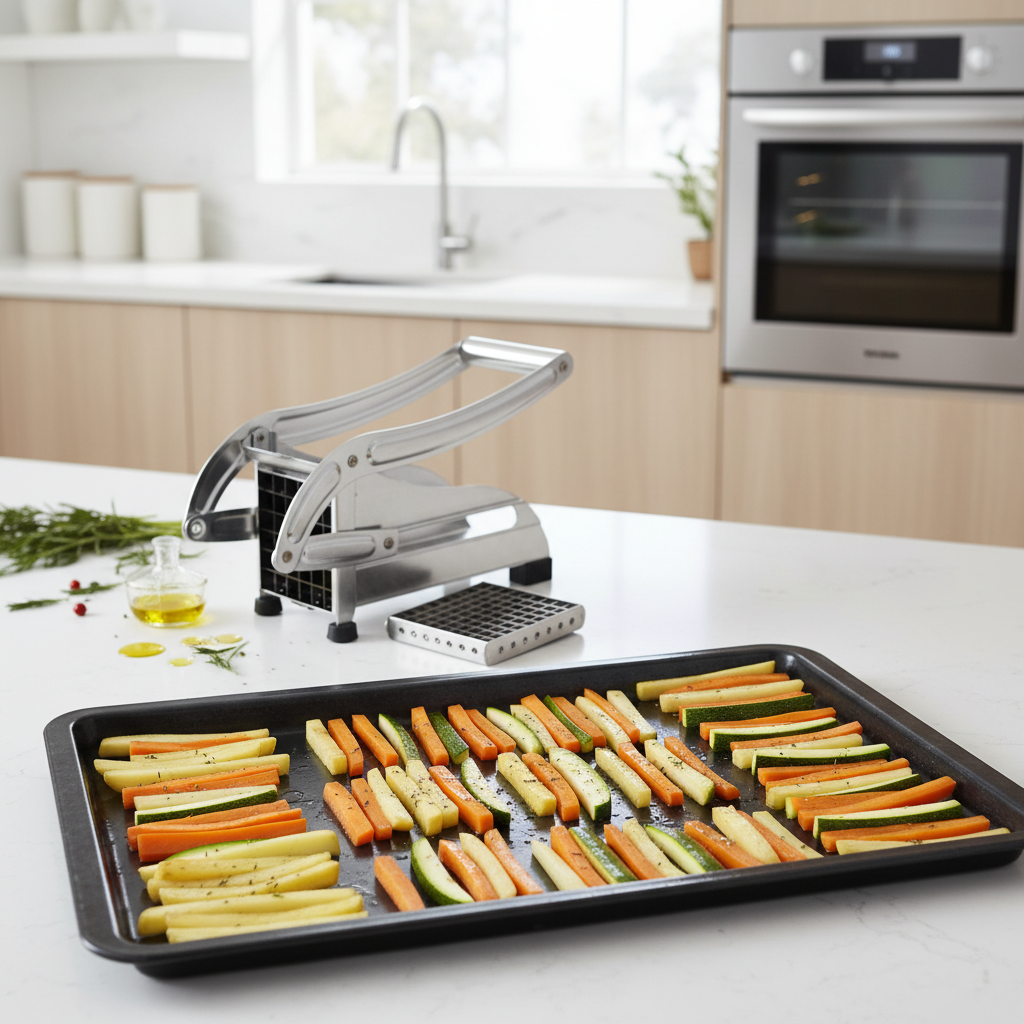 Perfectly cut fries ready to cook