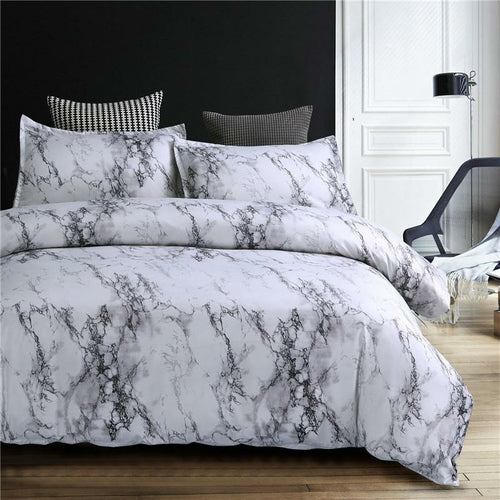 Marble Pattern Bedding Sets Polyester Bedding Cover Set