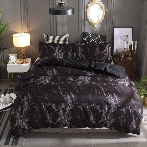 Marble Pattern Bedding Sets Polyester Bedding Cover Set