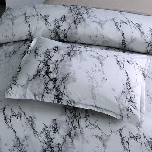 Marble Pattern Bedding Sets Polyester Bedding Cover Set