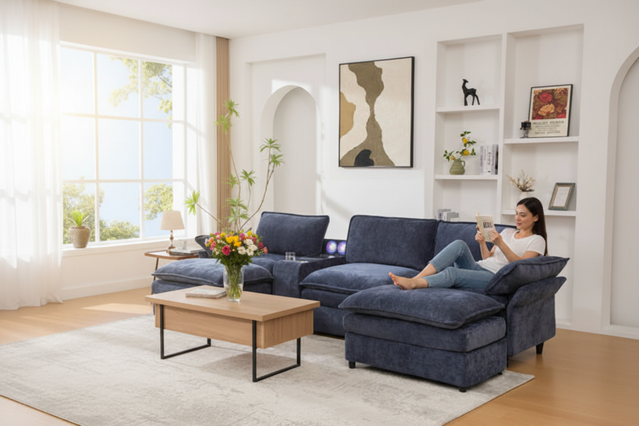 Relaxing afternoon reading