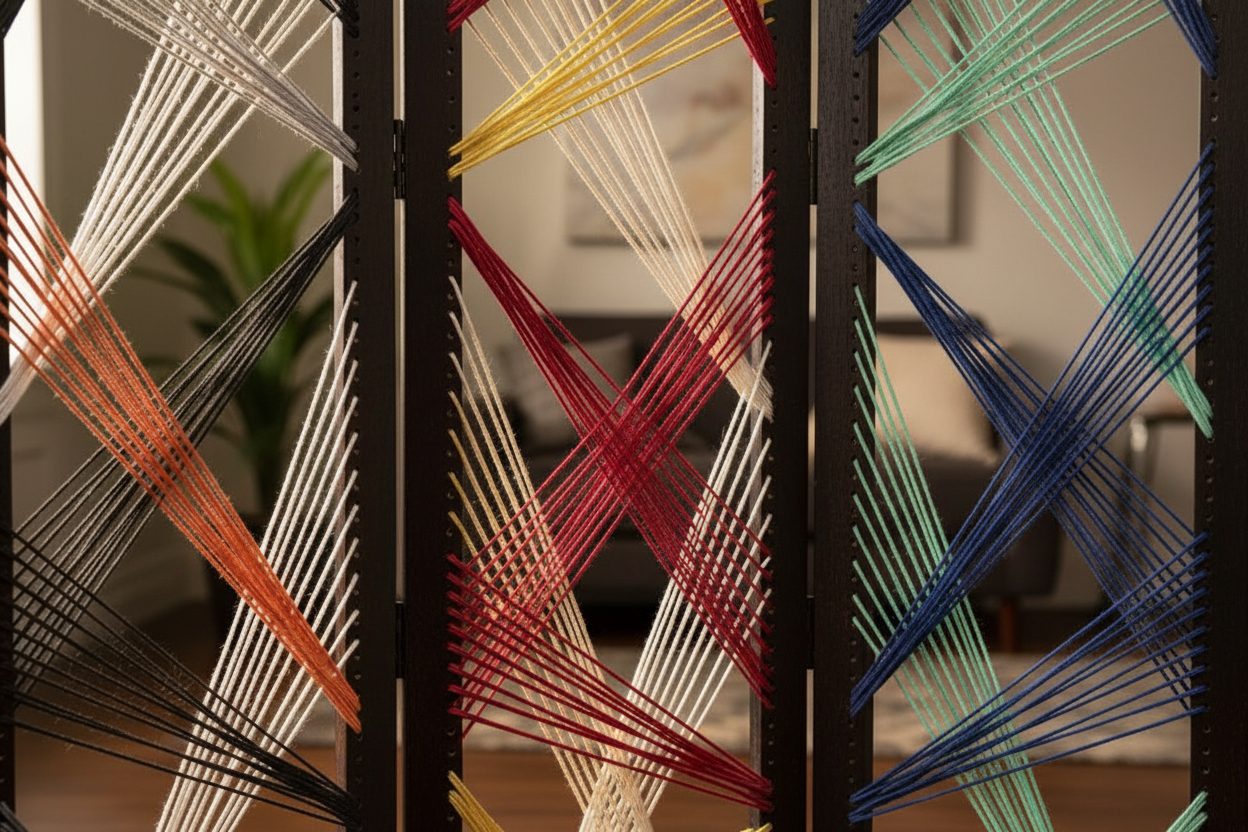 Room Divider - Geometric Pattern Detail