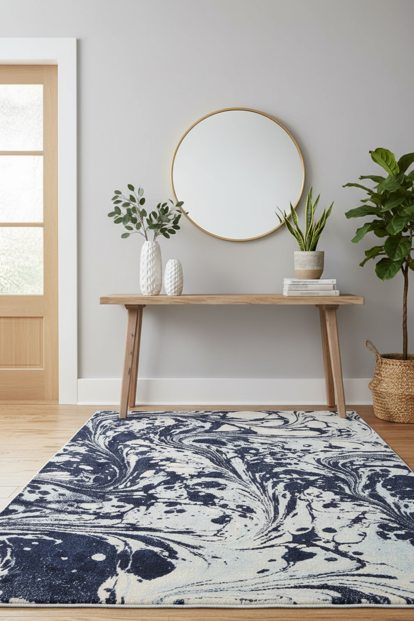 Rug in entryway/foyer