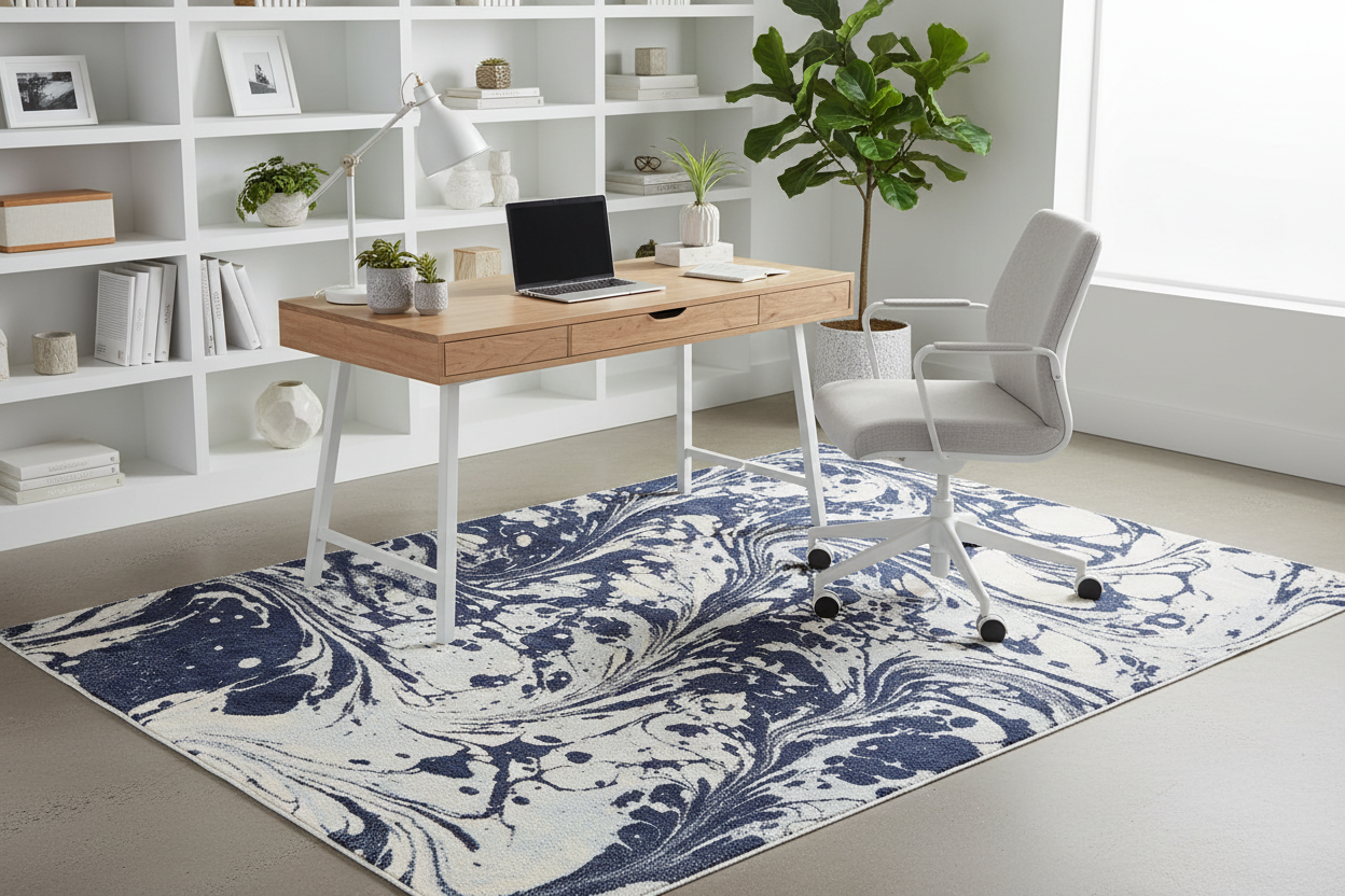 Rug in home office