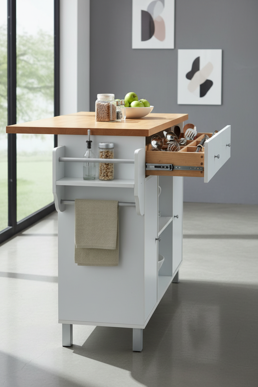 Side profile with drawer open