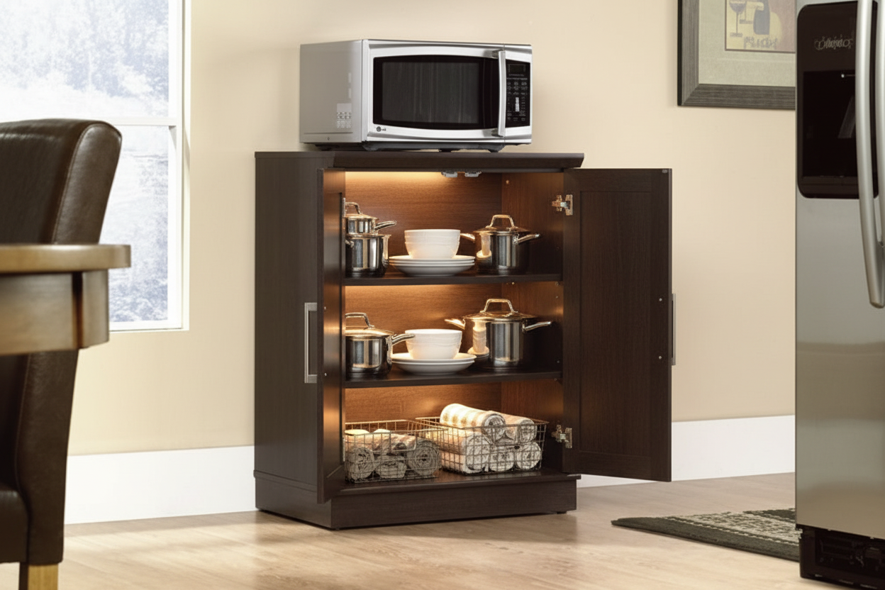 Storage Cabinet - Organized Interior