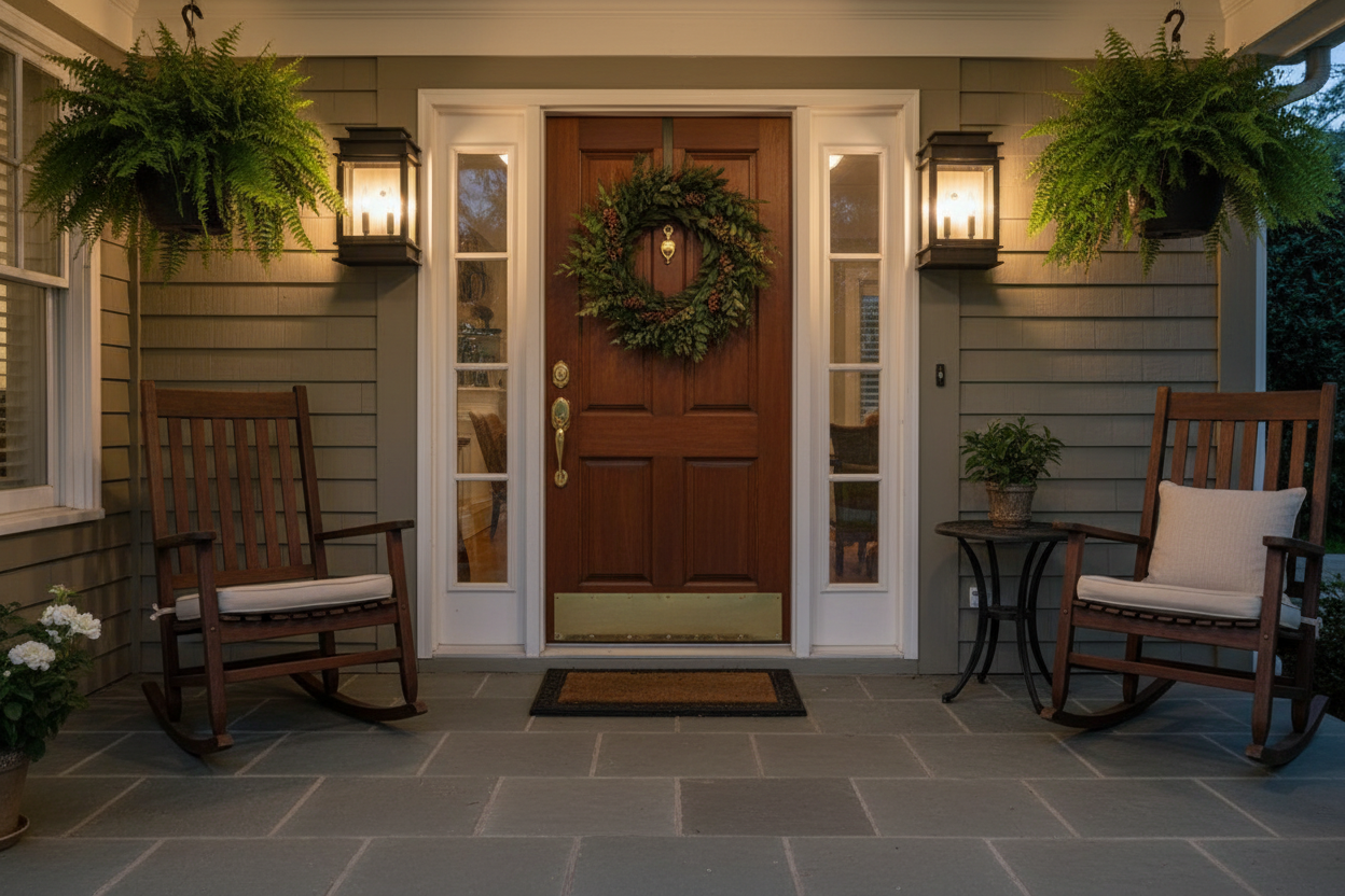 Symmetrical Porch Lighting