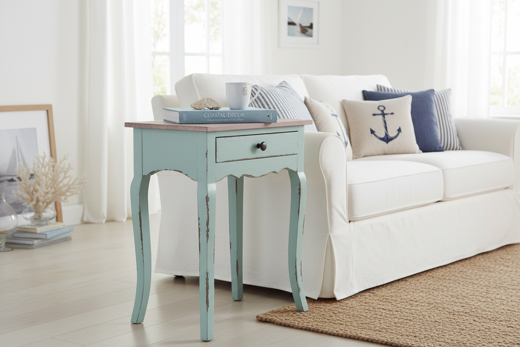 Table as end table in living room