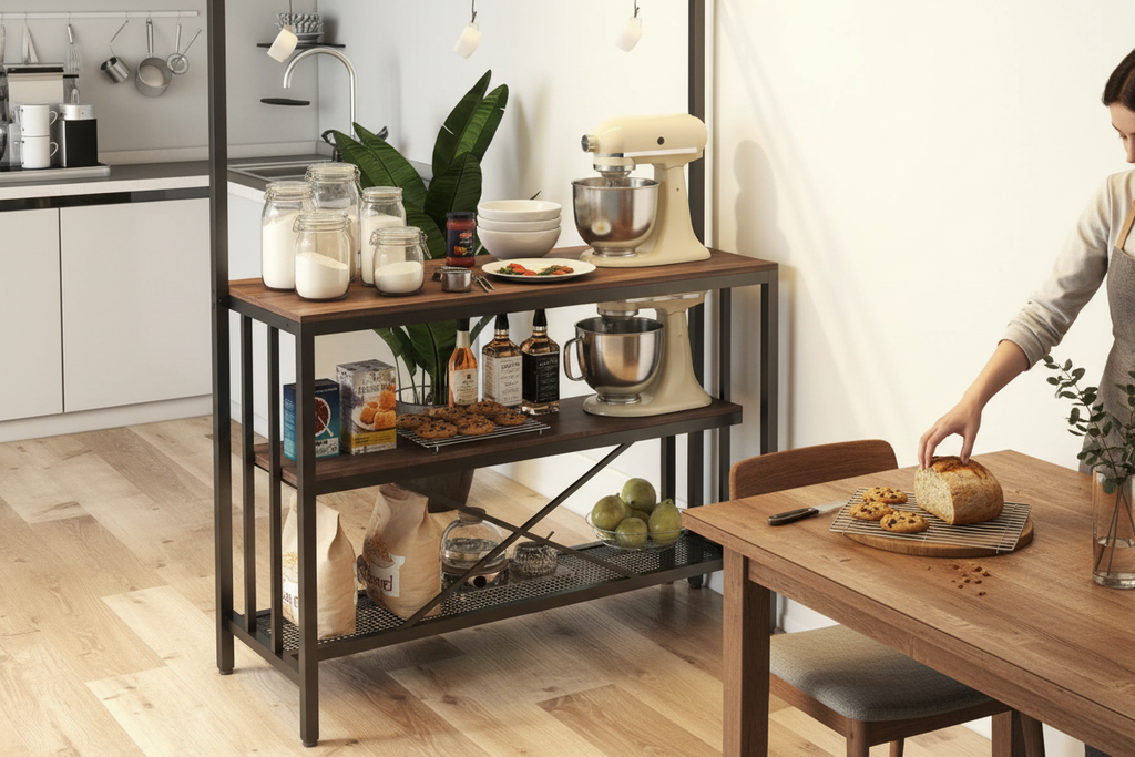 Three-quarter angle baking station