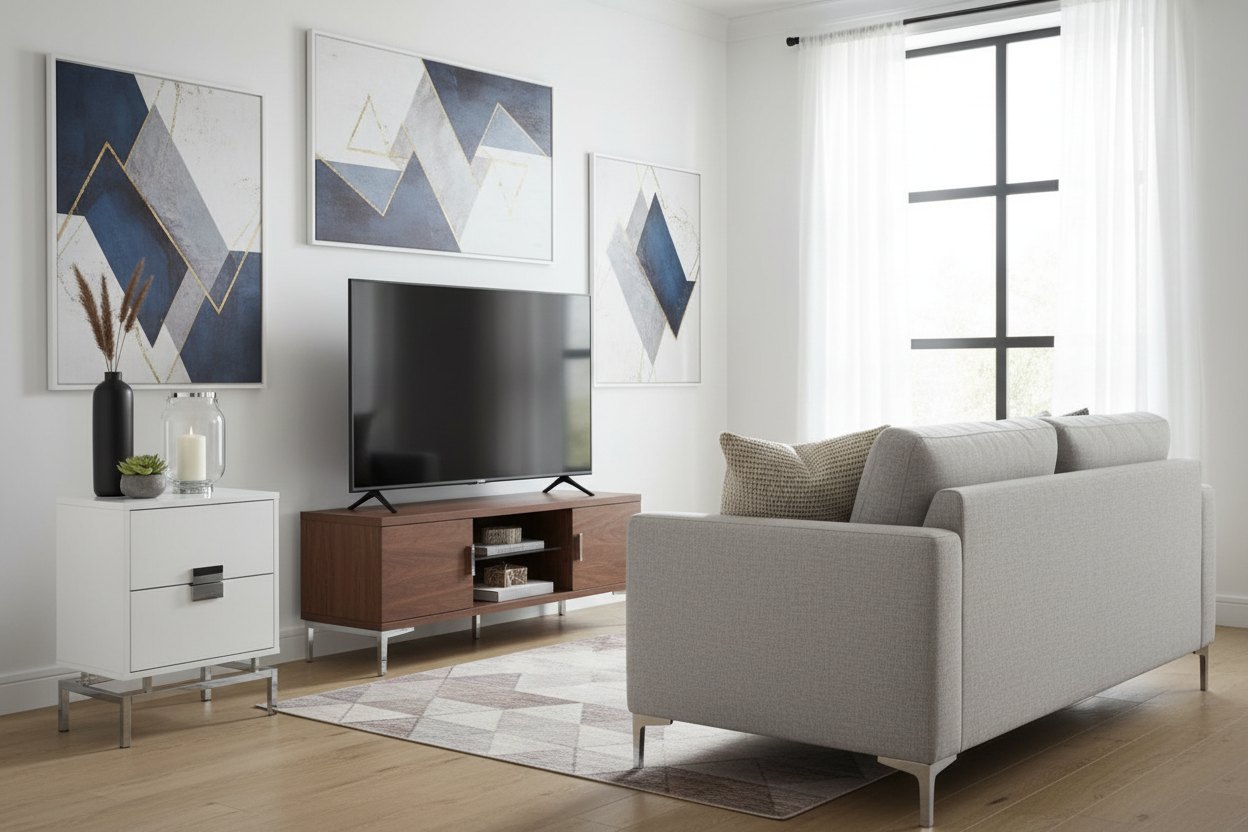 TV Cabinet - Decorated Setup