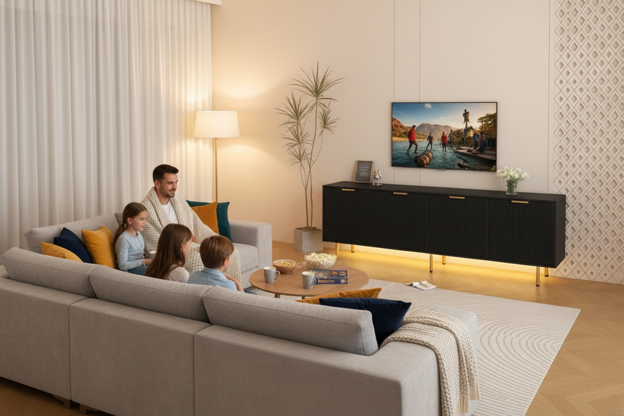 TV Cabinet - Entertainment in Use