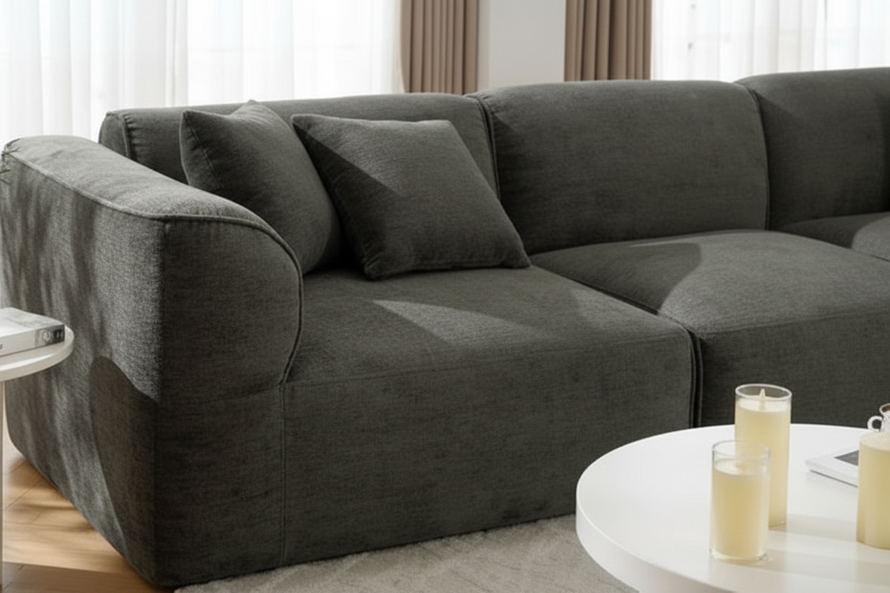 Velvet Sofa - Corner and Modular Detail